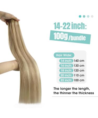 Youngsee Real Hair Tress - 45cm Blonde Weaving Extensions | Remy #16/22 | Quality Double Weft Hair Wefts for Effortless Styling - Buy Online on GoSupps.com
