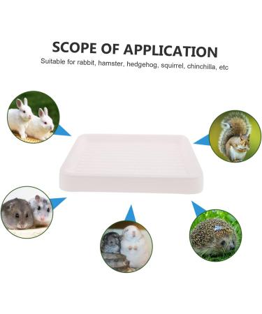 BESPORTBLE Box Hamster Toilet Dog Potty Tray Pet Toilet Potty Trainer Pet Grate Rabbit Toilet Pp White 24.5X19.5X3CM White - Buy Online on GoSupps.com