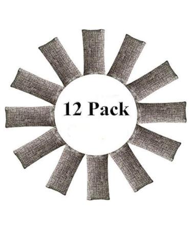 12 Pack Natural Air Purifying Bamboo Charcoal Bags and Odor Remover Shoe Deodorizer and Odor Eliminator