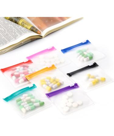 Goaste 56 Pack Pill Pouch Bags - Zippered Translucent Medicine Organizer | Reusable Travel Storage Pouches for Pills Crafts & Beads - Buy Online on GoSupps.com