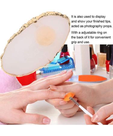 Resin Mini Nail Art Gel Polish Color Mixing Plate Nail Tips Mixing Pigment Display Holder Manicure Tool(White) - Buy Online on GoSupps.com