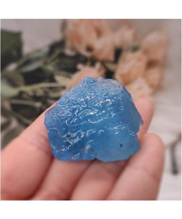1pcs Natural Aquamarine Quartz Beryl Gemstone Crystal Stone Specimen Decoration Full of Texture (Size : 60-75g) - Buy Online on GoSupps.com