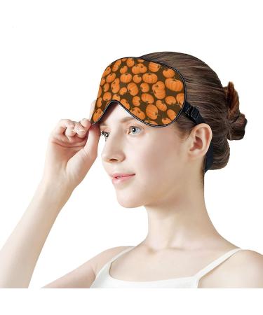 Buy Fresh Ripe Pumpkins Sleep Mask for Women | Adjustable Eye Shades & Elastic Strap - Perfect for Sleep & Relaxation - Buy Online on GoSupps.com