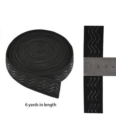 Elastic Band Non-Slip Wavy Silicone Grip for Wig Making - 6 Yard, 1 Inch - Buy Online on GoSupps.com