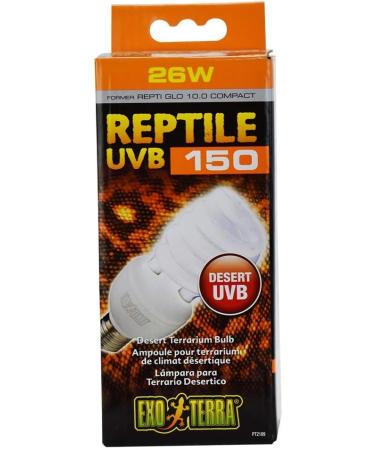 Exo Terra Reptile UVB 150 - 26W Desert Terrarium Lamp | Compact UVB Lamp for Reptiles - E27 White - International Shipping - Buy Online on GoSupps.com