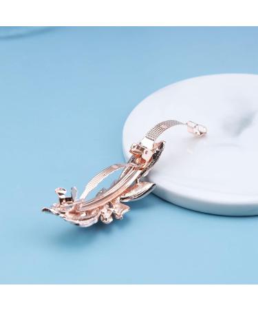 Cimenexe Vintage Crystal Wedding Hair Barrette Clips Glitter Floral Hair Clips Crystal Hair Clip Sparkly Rhinestone Barrette Hair Clip Bride Headwear Decorative Hair Accessories Bridal Hair Jewelry - Buy Online on GoSupps.com