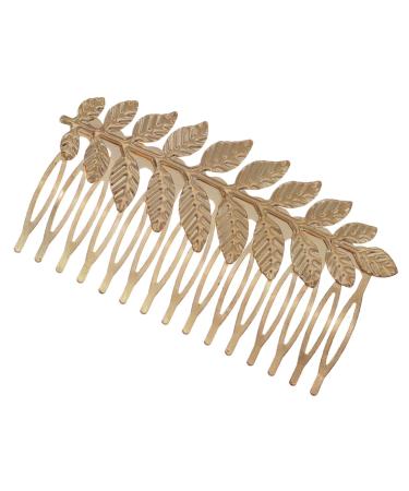 Angoily Bridal Hair Comb Gold Hair Comb Hair Combs Slides for Women Bridal Insert Comb Vintage Hair Accessories Bridal Hair Accessories Tiaras for Women Alloy Bride Olive Leaf Wedding
