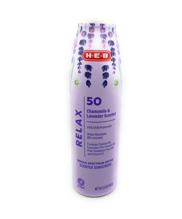 H-E-B Chamomile & Lavender Scented Sunscreen Spray - SPF 50-5.5oz - 1 bottle