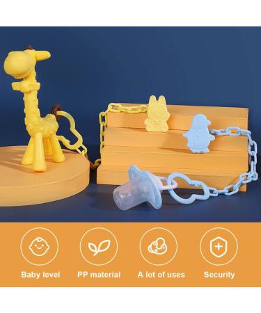 Zeayebsr Dummy Clips - 6 Pieces Lightweight Pacifier Anti-Drop Chain for Newborn Girls and Boys - Buy Online on GoSupps.com