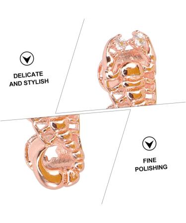 RORPOIR Scorpion Single Brace Rose Gold Men's Jewelry Accessory - Removable Tooth Caps, Hip Hop Style - 2X1cm - Buy Online on GoSupps.com