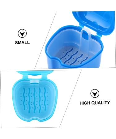 Buy Healeved 6 STK Prosthesis Box | Portable Dental Prosthesis Case with Basket | Travel-Friendly False Teeth Holder | Clean Plastic Containers in White & Blue - Buy Online on GoSupps.com