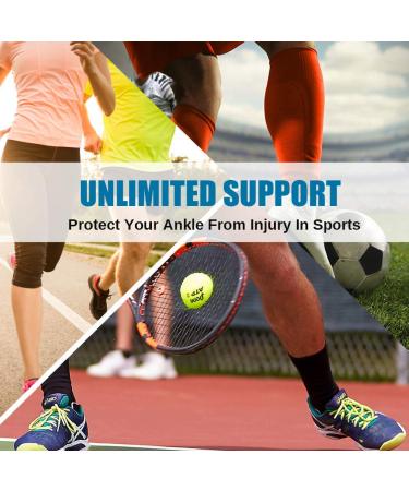 Dualeco Adjustable Ankle Support Brace for Women/Men/Kids - Compression Ankle Strap for Sprained Ankle, Weak Ankles, Sports - Blue - 1 Pcs - Buy Online on GoSupps.com