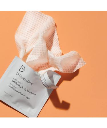 Dr. Dennis Gross Alpha Beta Exfoliating Body Treatment | Multi-Tasking Powered by AHA/BHAs for Smooth Hydrated Skin While Improving Ingrown Hairs Keratosis Pilaris and Blemishes | 2 Textured Towels - Buy Online on GoSupps.com