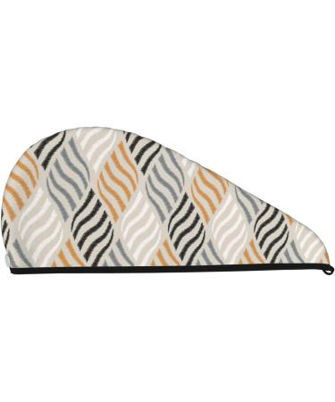Geometric Microfiber Hair Towel - Super Absorbent Wrap for Long Curly & Thick Hair | Soft Coral Velvet Quick Dry Cap for Women - Buy Online on GoSupps.com