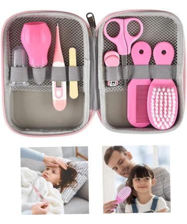 Jorzer Baby Grooming Healthcare Kit - Pink 8pcs Set with Storage Case | Newborn Nursery Care Essentials - Buy Online on GoSupps.com
