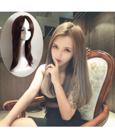 Shop European & American Long Straight Wigs | Natural Black & Ash Colors with Liu Hai Pear Flower Buckle - Buy Online on GoSupps.com