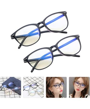 Faruta Blue Light Blocking Glasses - Black Frame Anti-Glare Computer & Gaming - 2 Pairs for Reduced Eye Strain & Enhanced Comfort - Buy Online on GoSupps.com