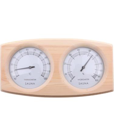 FUBESK 2-in-1 Wooden Sauna Thermometer & Hygrometer | Accurate Wall Thermometer for Sauna Rooms - Best Sauna Tools for Optimal Comfort - Buy Online on GoSupps.com