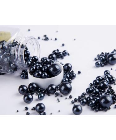 Edible Black Sugar Pearls | Cake & Cupcake Toppers | Cookie Decorations | Sweet Sprinkles for Weddings & Daily Desserts - Buy Online on GoSupps.com