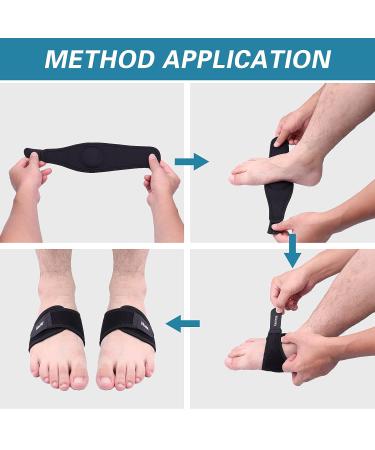Maziky Plantar Fasciitis Arch Supports for Women - Orthotic Compression Sleeve with Thicken Pads for Flat Feet - Foot Arch Support for Men and Women - Adjustable Brace (1 Pair, Black) - Buy Online on GoSupps.com