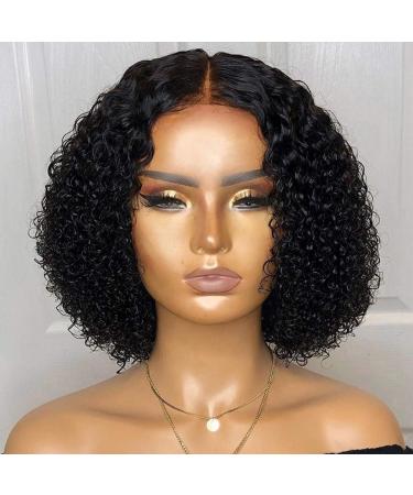 Shop Real Hair Curly Wave Wigs for Black Women | Lace Closure Mid-Part Short Wig - Buy Online on GoSupps.com