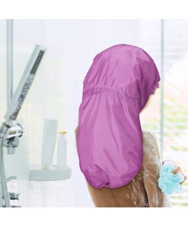 4 Pcs Jumbo Braids Shower Caps for Women - Extra Large Waterproof Hair Bonnets in Pink, Blue, Green, Purple - Buy Online on GoSupps.com