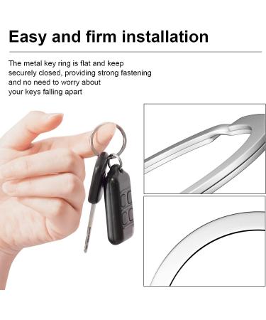 60PCS Flat Keychain Rings Bulk Assortment - Home & Car Key Keyrings Set (Silver) - 4 Sizes: 0.98INCH, 1.10INCH, 1.25INCH, 1.37INCH - Buy Online on GoSupps.com