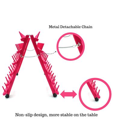 120 Pegs Braiding Hair Rack - Time-saving Hair Extension Holder in Rose Red - Buy Online on GoSupps.com