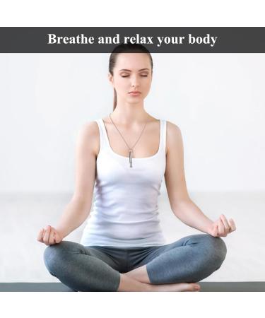 MHDUYEG 4PC Breathing Chain - Stainless Steel Smoking Cessation Aid & Meditation Tool | Mindfulness Relaxation Necklace - Buy Online on GoSupps.com
