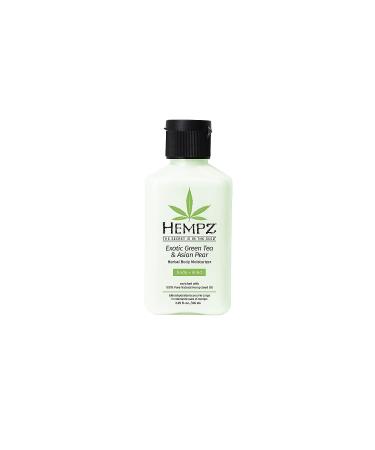 Hempz Exotic Herbal Body Moisturizer with Hemp Seed Oil, Green Tea, Asian Pear - 2.25oz Vegan Lotion for Dry Skin with Acai & Goji Berry - Buy Online on GoSupps.com