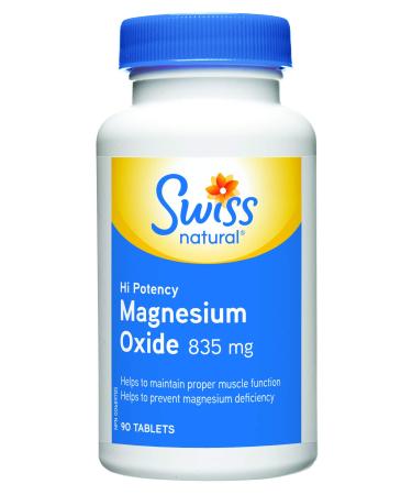 Swiss Naturals Magnesium Oxide Hi Pot 835mg Tab 90 tabs