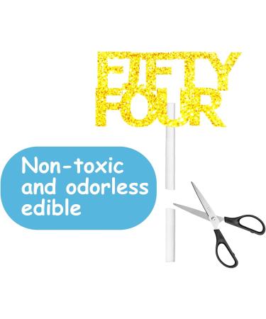 18pcs Black Gold Glitter Dessert Cupcake Pick for Straight Outta 1970 Cheer to 54 Years Old Theme Decor Supplies Happy 54th Birthday Party Decoratio - Buy Online on GoSupps.com