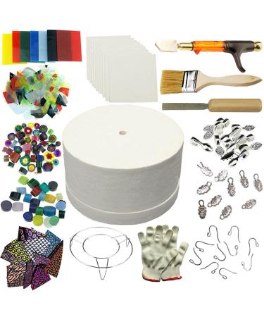 WICAND Microwave Kiln Fusing Glass for Making DIY Jewelry Tools 15pcs Set 15Pack