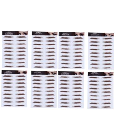 Beavorty 8 Pcs Eyebrow Stickers Waterproof Stickers 6d Hair-like Eyebrows Stickers Cosmetic Makeup Tools 4d