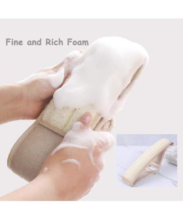 Natural Loofah Sponge Back Washer | Exfoliating Back Scrubber for Men & Women | Body Care & Shower Massage - Buy Online on GoSupps.com