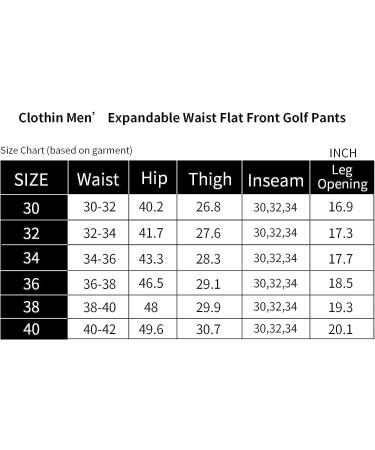 Men's Expandable Waist Flat Front Golf Pants Classic Fit 38W x 30L Grey - Comfort and Style for the Course - Buy Online on GoSupps.com