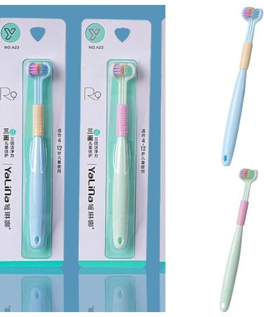 Three-Page Sensory Toothbrush for Children - Soft Bristles Travel-Friendly Full Gum Care (Blue) - Buy Online on GoSupps.com