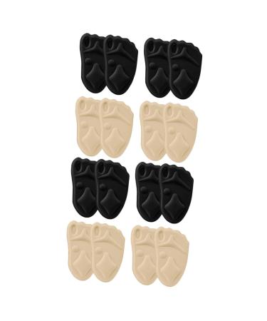 Gatuida 8 Pairs Sponge Forefoot Pad Back of Heel Cushions Pads Shoe Adhesive Pads Forefoot Shoe Cushion Heel Grips Liner Forefoot Cushioning Pad Mesh Stretch Fabric 4d Sole Pad High Heel