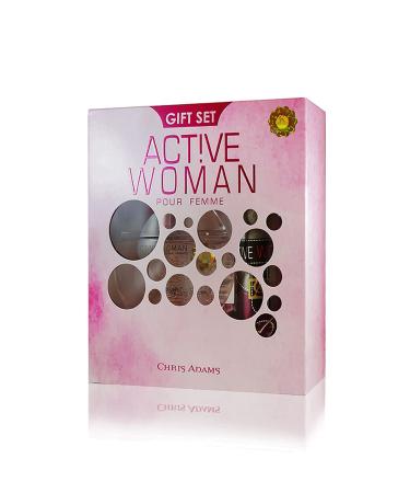 Chris Adams Gift Set - Active Woman | Eau De Parfum - 80ml & Deodorant Body Spray 200ml | Premium Long Lasting Fragrance | Daily Use Perfume & Deodorant For Women | Gift Set For Women | Made in U.A.E