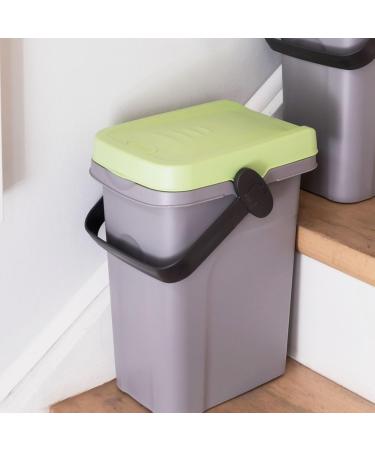 Eco-Friendly 7L Diaper & Organic Waste Bucket - Lockable Kitchen Trash Can in Blue Yellow & White - Buy Online on GoSupps.com