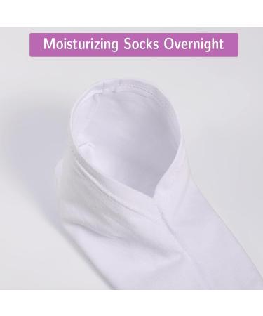 Dacitiery 5 Pairs Moisturizing Socks Overnight Thin Foot Spa Socks Cotton Moisture Enhancing Socks Cosmetic Moisturizing Socks for Dry Cracked Feet - Buy Online on GoSupps.com