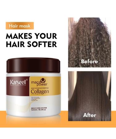 Deep Repair Hair Mask with Argan Oil - 16.9oz Collagen Treatment for All Hair Types - International Shipping Available - Buy Online on GoSupps.com