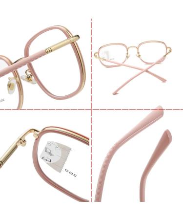 Fashion Oversized Multifocus Reading Glasses for Women Blue Light Blocking Computer Reader Anti Eyestrain Glasses(Couleur:Blanc Grandeur:2.5x) - Buy Online on GoSupps.com
