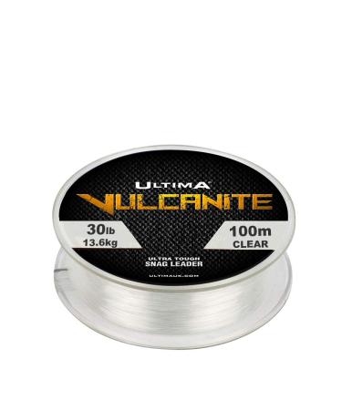 ULTIMA Vulcanite Fluorocarbon Coated Snag Leader 100m Spool 0.60mm - 30.0lb/13.6kg clear