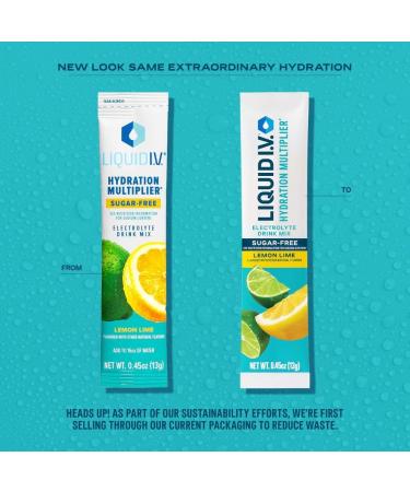 Liquid I.V. Hydration Multiplier Sugar-Free - Lemon Lime | Electrolyte Powder Drink Mix | 1 Pack(14 Servings) - Buy Online on GoSupps.com