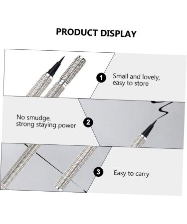 Healeved Liquid Eyeliner Girl Eyeliner Pen Makeup Supply Eye Line Makeup Tool Gel Pu Sticker Drill Silver - Buy Online on GoSupps.com