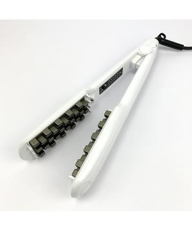Negative Ion Volumizing Hair Iron Quick Heating Dual Use Hair Crimper and Curler Grid Design for Beautiful Curls Multifunctional Hairstyling Tool with Tourmaline (US US Plug - Buy Online on GoSupps.com