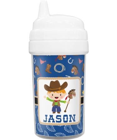 RNK Shops Blue Western Toddler Sippy Cup (Personalized)