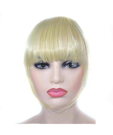 Battnot Clip-In Bangs for Women - 15cm White Gold Hair Extension Fringe | High Temperature Fiber Party Wigs - Buy Online on GoSupps.com