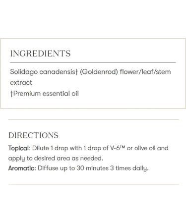 Goldenrod Essential Oil | 5 ml | Warm & Uplifting Aroma for Diffusing Topical Use & DIY Blends | 100% Pure Essential Oil with Young Living s Seed to Seal Quality Commitment - Buy Online on GoSupps.com